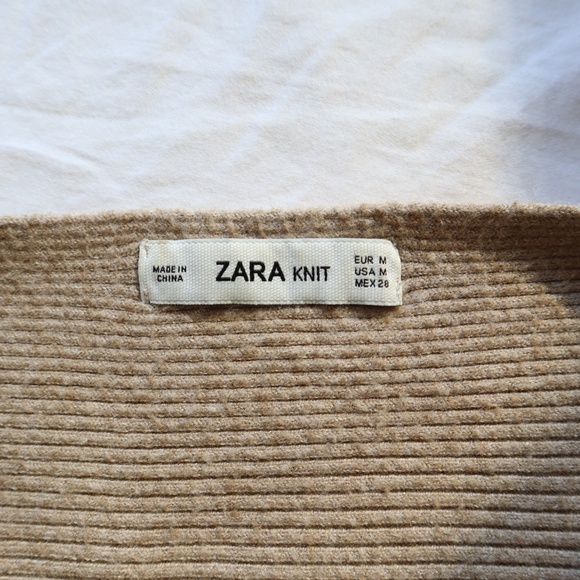 Boat Neck Batwing Sleeve Pullover - Tan, M - Picture 3 of 3